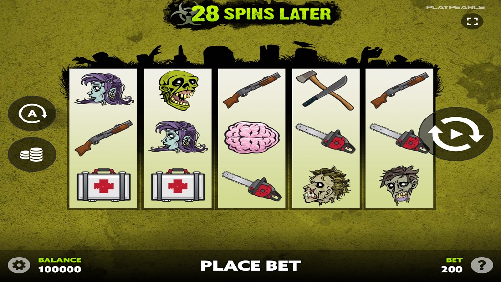 Screenshot of 28 Spins Later slot from PlayPearls