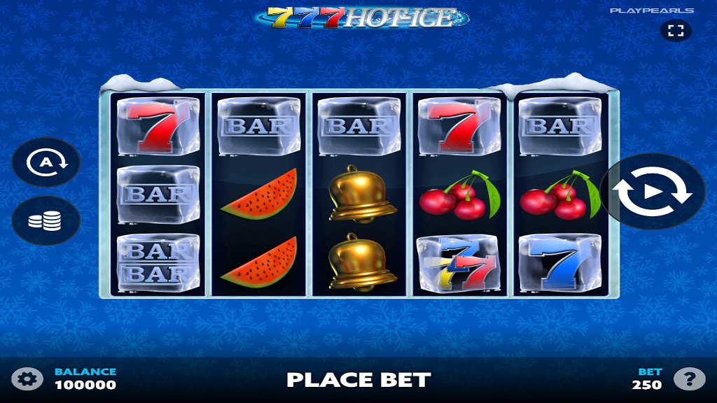 Screenshot of 777 Hot Ice slot from PlayPearls