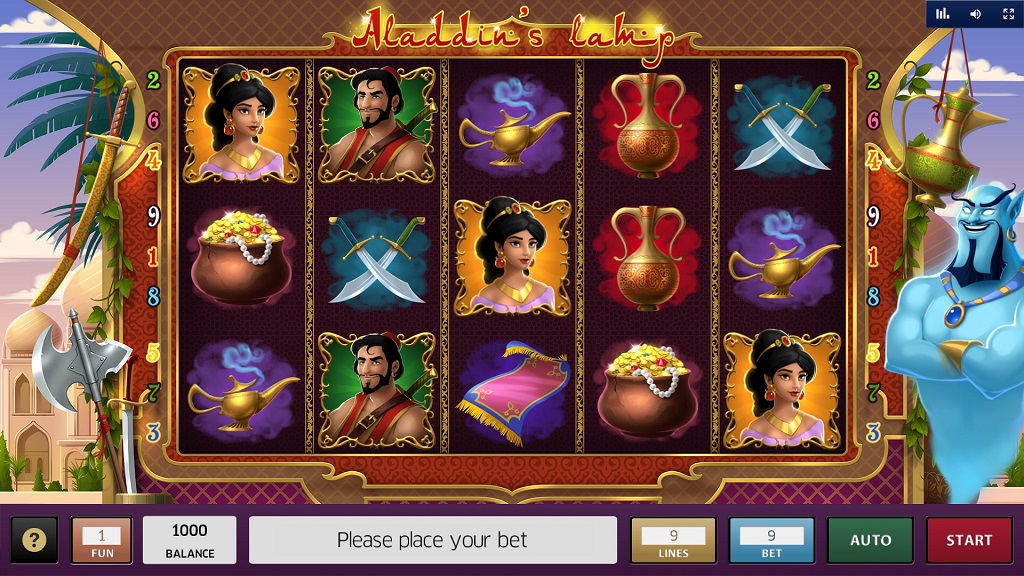 Screenshot of Aladdin's Lamp slot from InBet