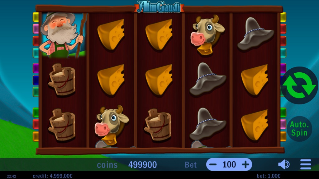 Screenshot of Alm Gaudi slot from Swintt