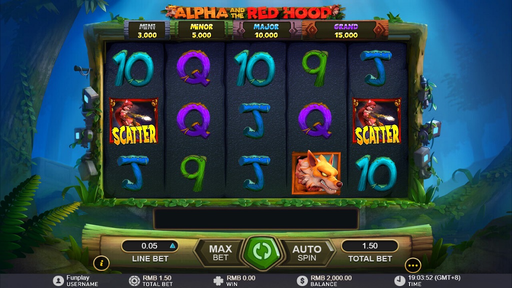 Screenshot of Alpha and the Red Hood slot from GamePlay