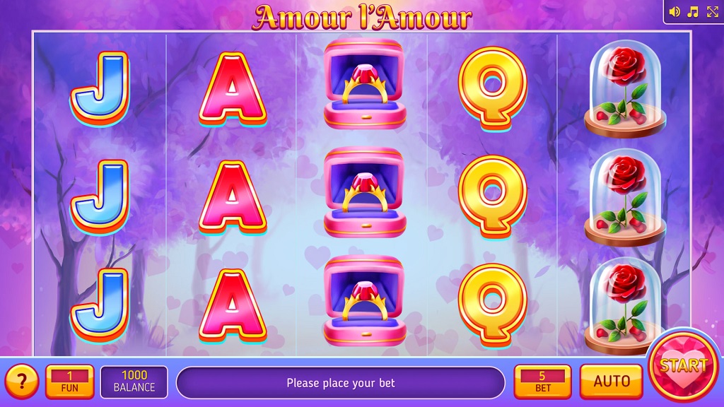 Screenshot of Amour l'Amour slot from InBet