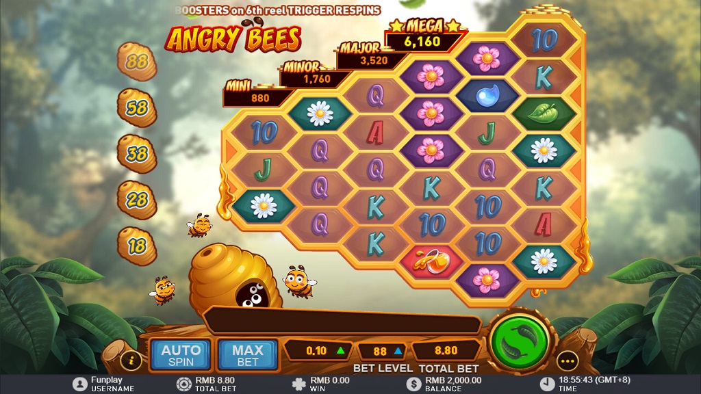 Screenshot of Angry Bees slot from GamePlay