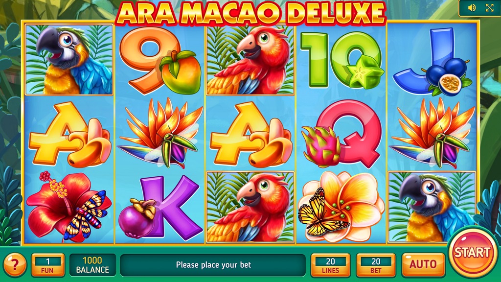 Screenshot of Ara Macao Deluxe slot from InBet