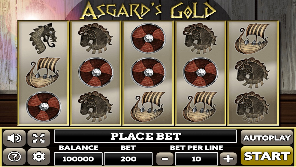 Screenshot of Asgards Gold slot from PlayPearls