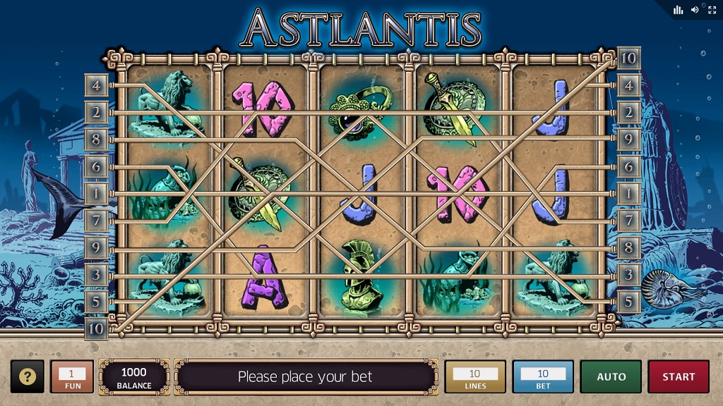 Screenshot of Atlantis slot from InBet