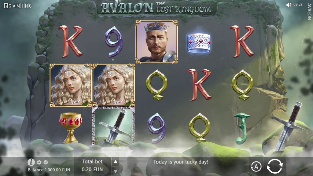Screenshot of Avalon: The Lost Kingdom slot from BGaming