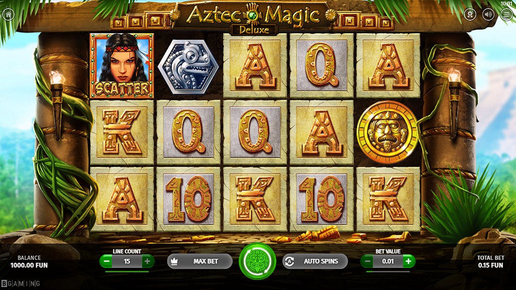 Screenshot of Aztec Magic Deluxe slot from BGaming