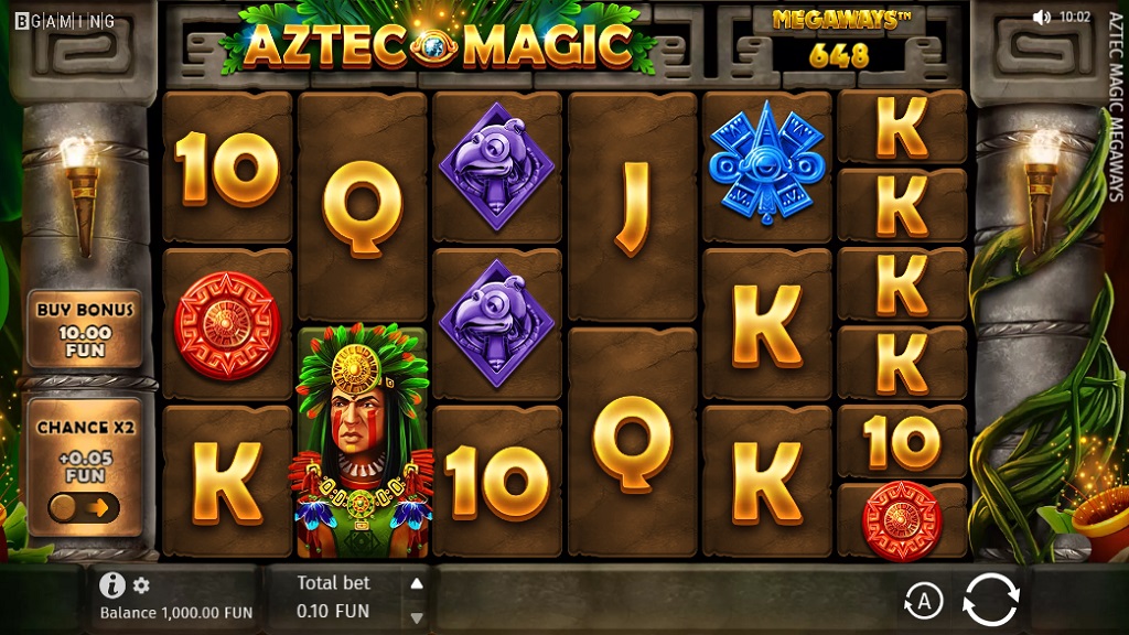 Screenshot of Aztec Magic Megaways slot from BGaming