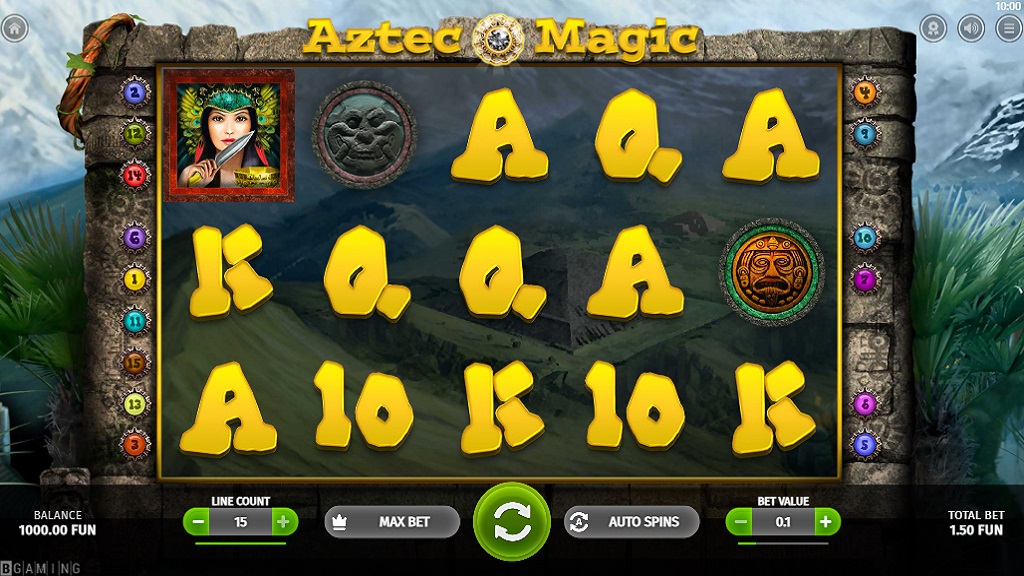 Screenshot of Aztec Magic slot from BGaming