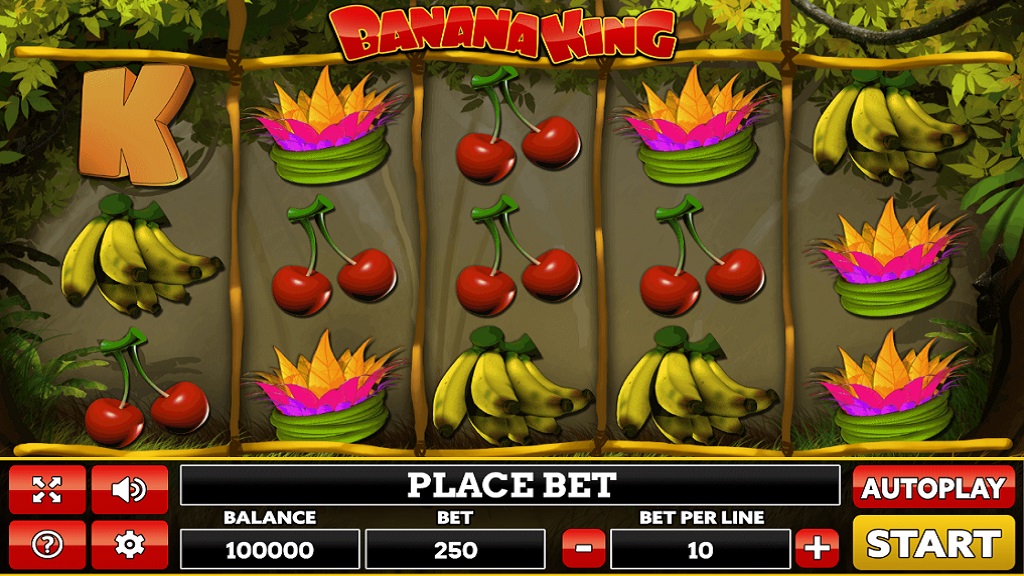 Screenshot of Banana King slot from PlayPearls