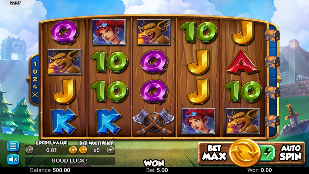 Screenshot of Battle Heroes slot from Swintt