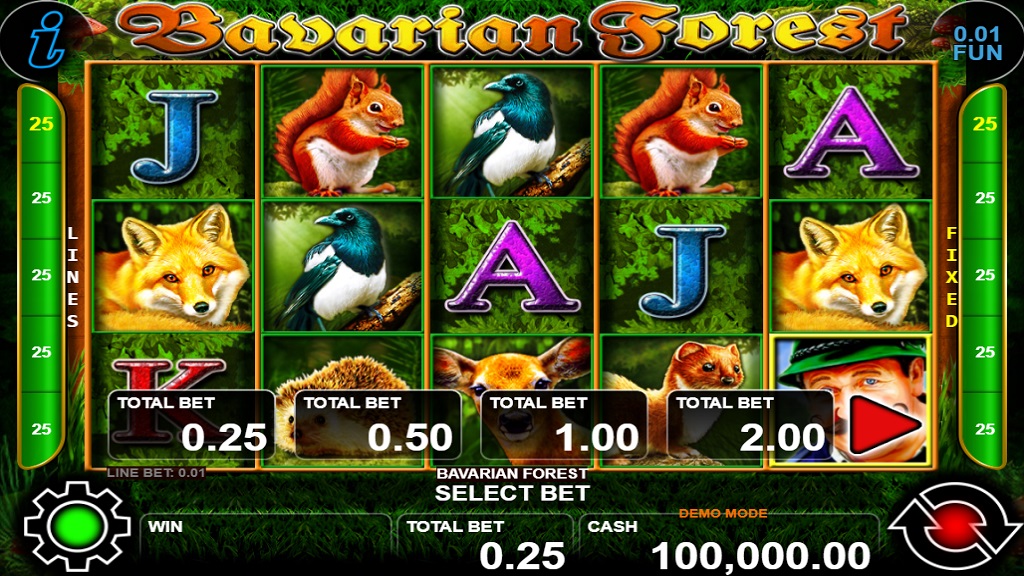 Screenshot of Bavarian Forest slot from CT Interactive