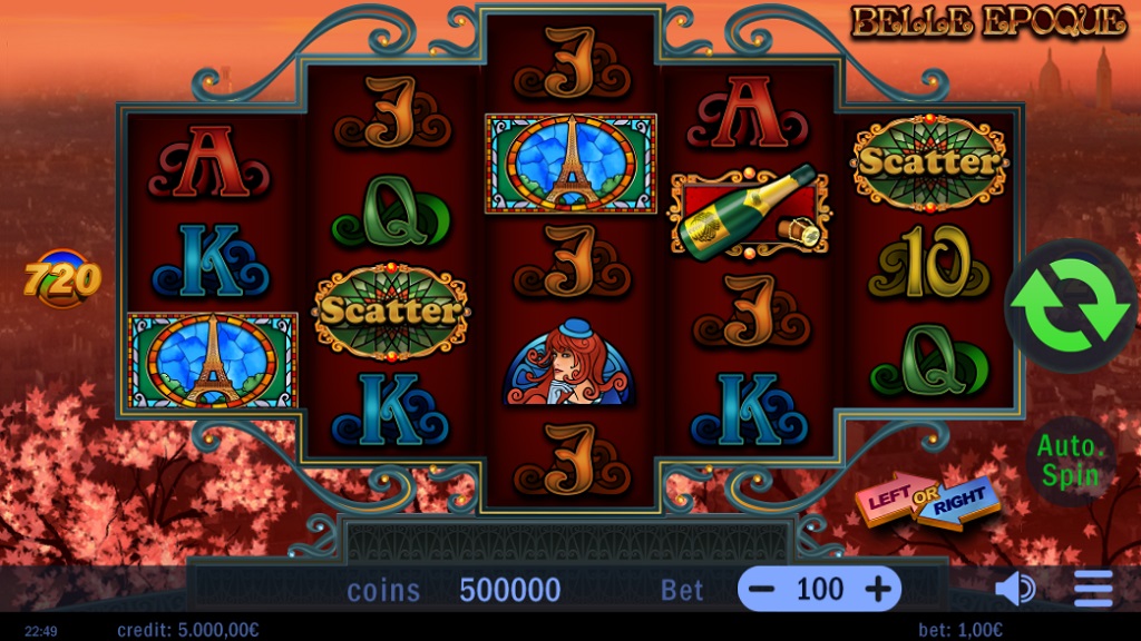 Screenshot of Belle Epoque slot from Swintt