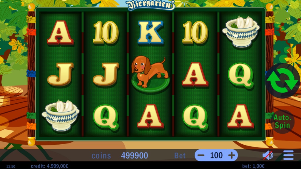 Screenshot of Biergarten slot from Swintt