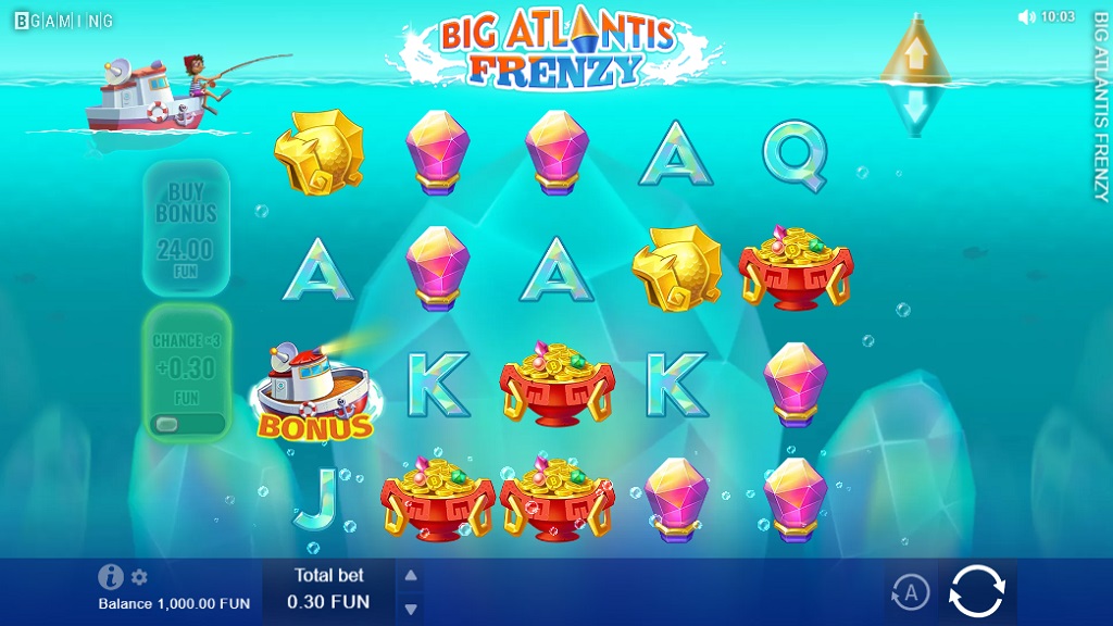 Screenshot of Big Atlantis Frenzy slot from BGaming