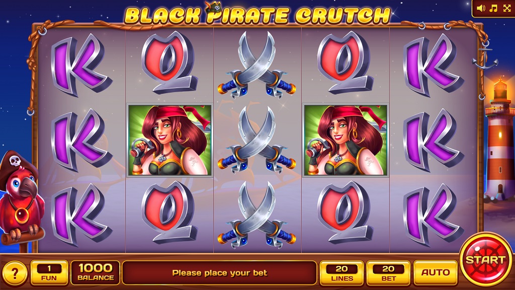 Screenshot of Black Pirate Crutch slot from InBet