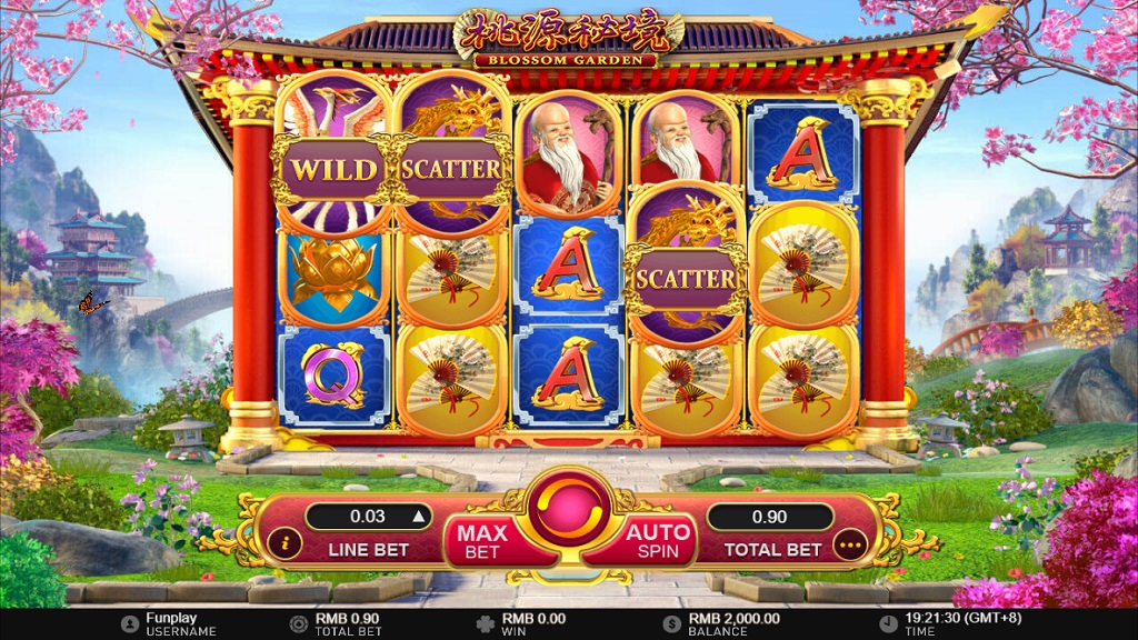 Screenshot of Blossom Garden slot from GamePlay