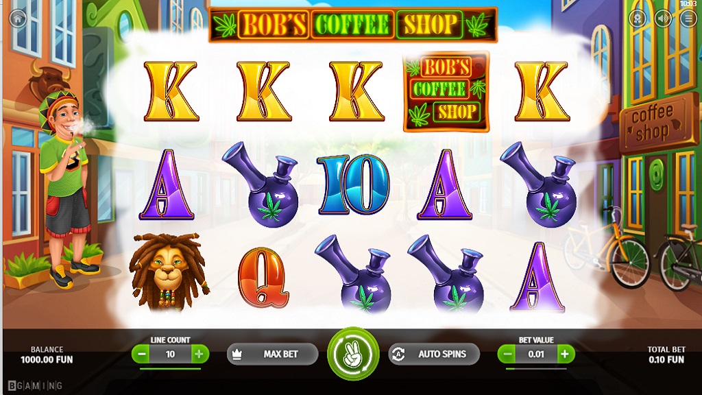 Screenshot of Bob's Coffee Shop slot from BGaming