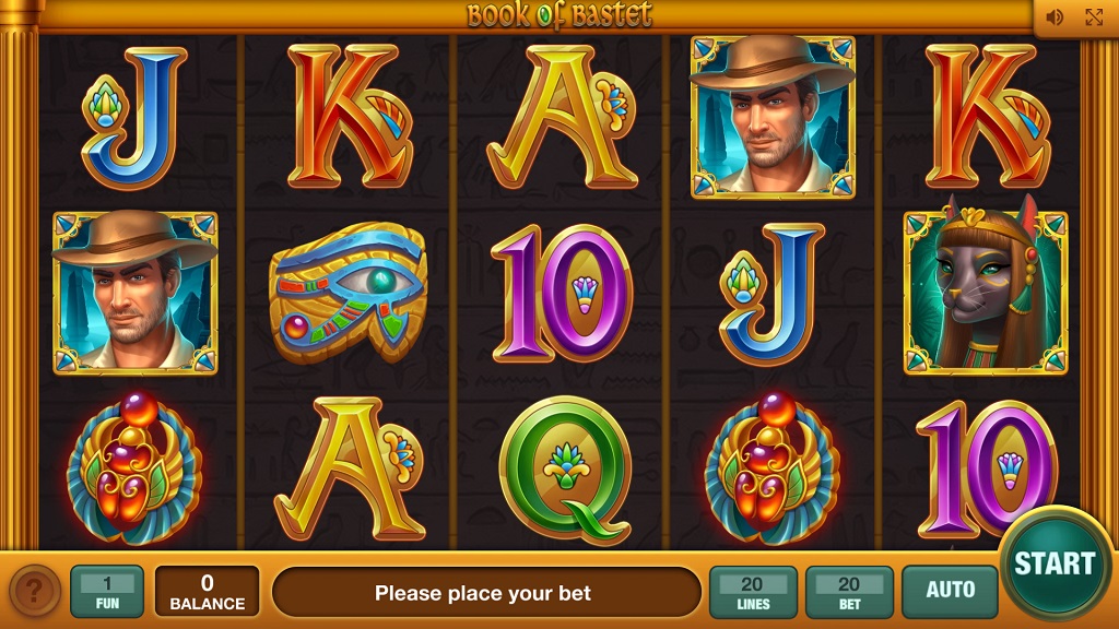 Screenshot of Book of Bastet slot from InBet