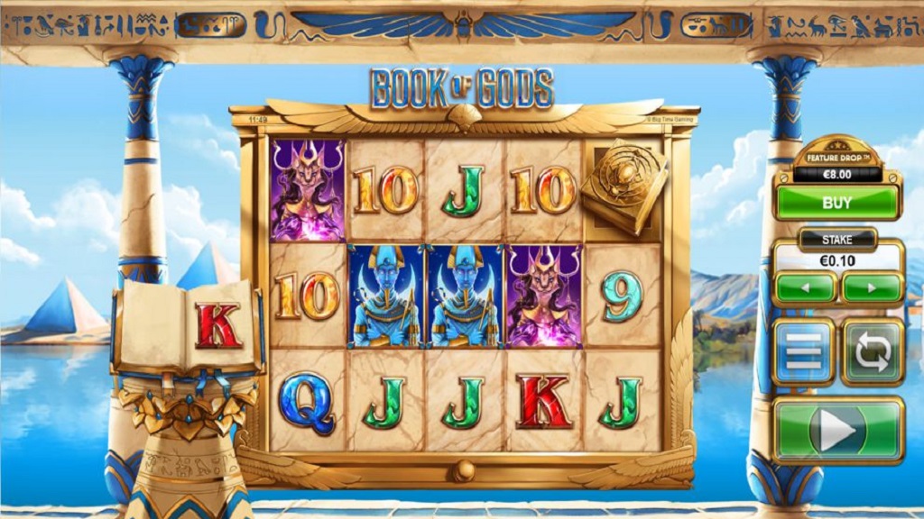 Screenshot of Book of Gods slot from Big Time Gaming