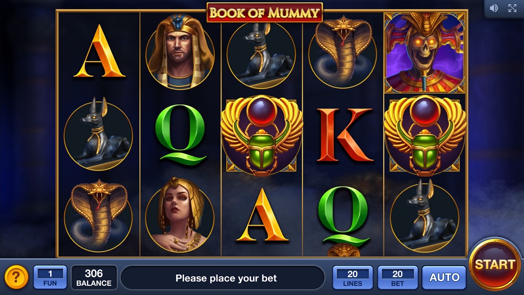 Screenshot of Book of Mummy slot from InBet