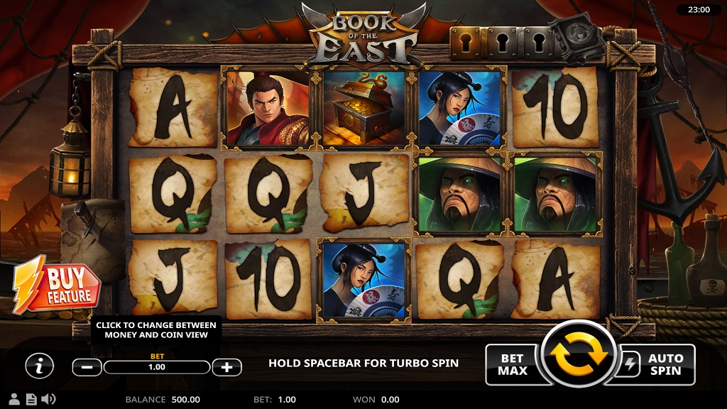 Screenshot of Book Of The East slot from Swintt