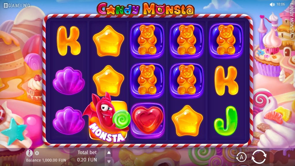 Screenshot of Candy Monsta slot from BGaming