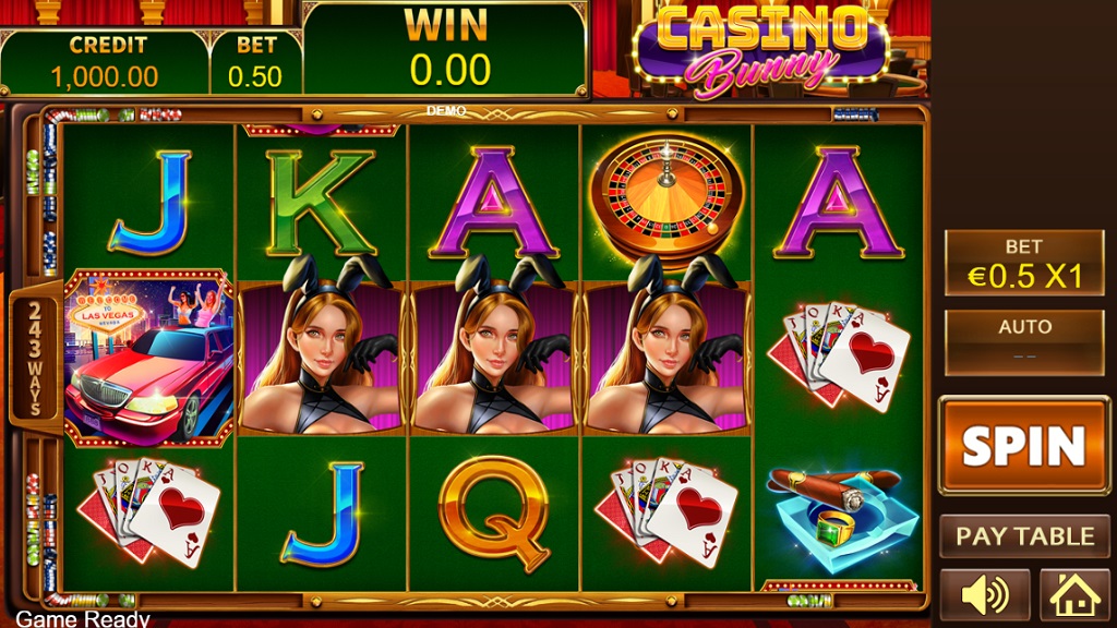 Screenshot of Casino Bunny slot from Playstar