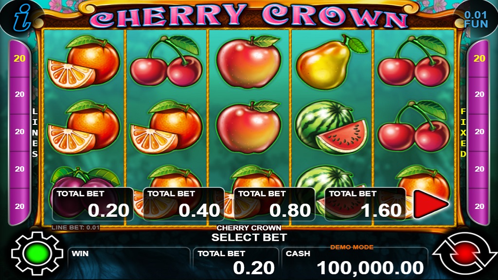 Screenshot of Cherry Crown slot from CT Interactive