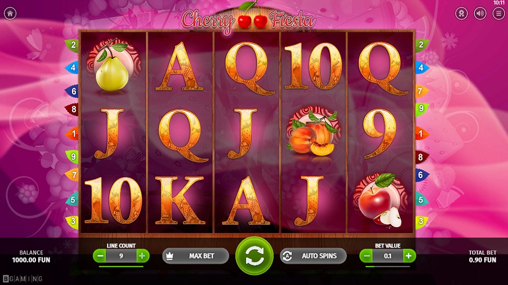 Screenshot of Cherry Fiesta slot from BGaming