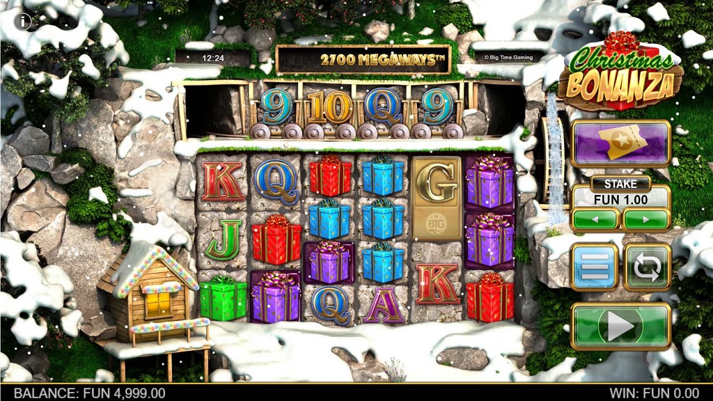 Screenshot of Christmas Bonanza slot from Big Time Gaming