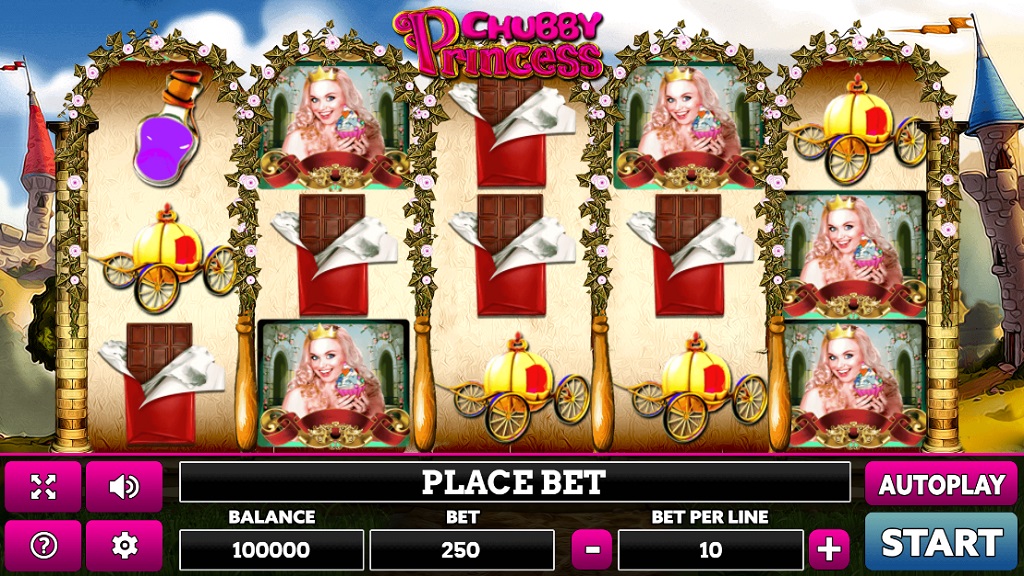 Screenshot of Chubby Princess slot from PlayPearls
