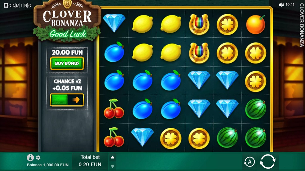 Screenshot of Clover Bonanza slot from BGaming