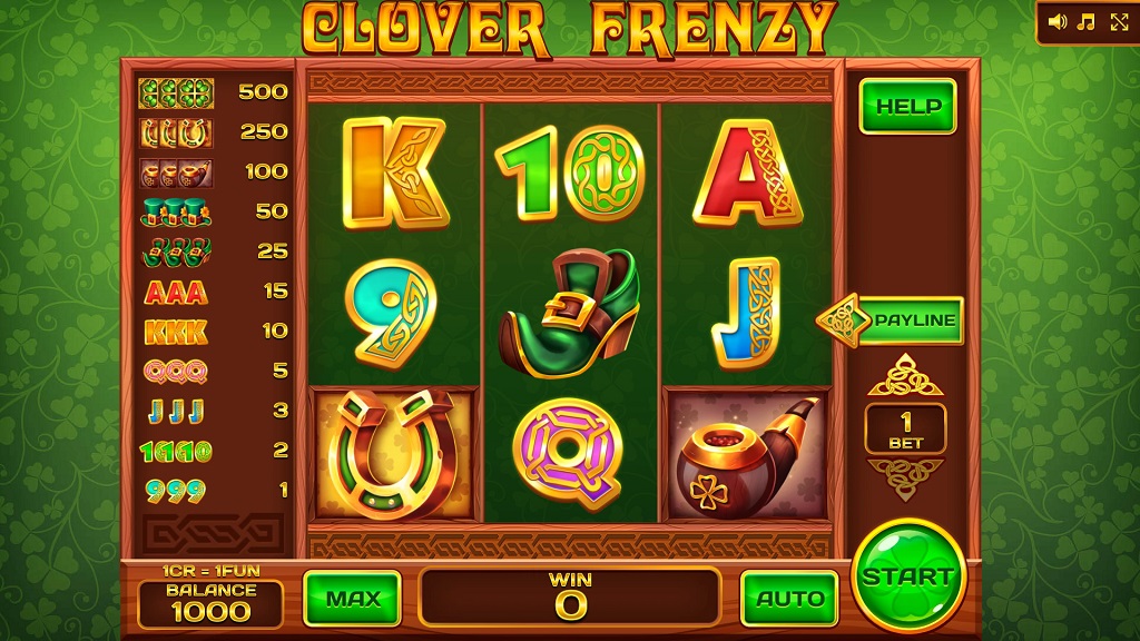 Screenshot of Clover Frenzy slot from InBet