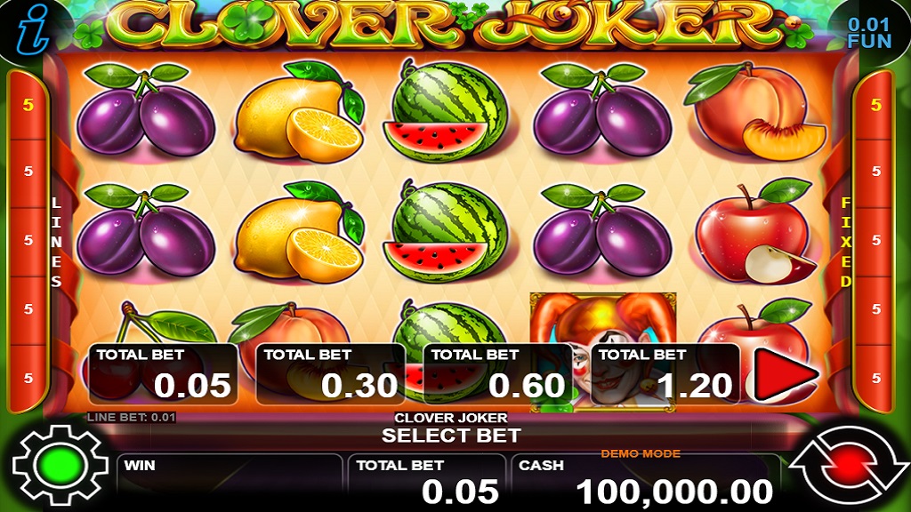 Screenshot of Clover Joker slot from CT Interactive