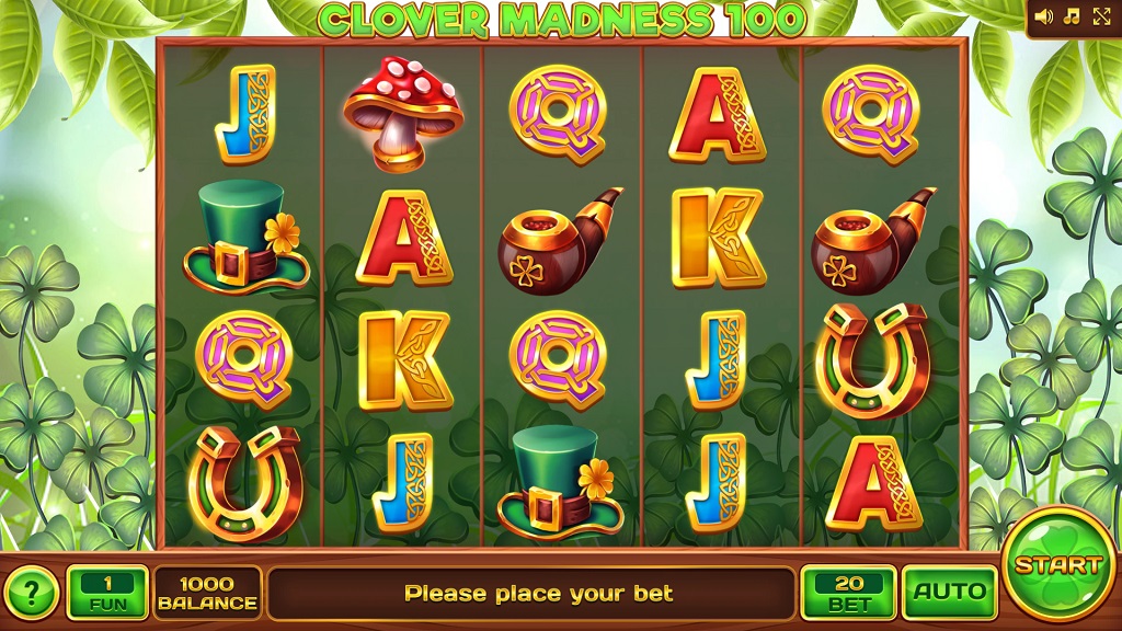 Screenshot of Clover Madness 100 slot from InBet