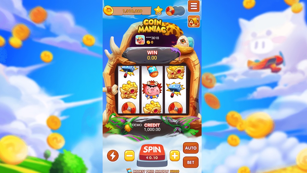 Screenshot of Coin Maniac slot from Playstar