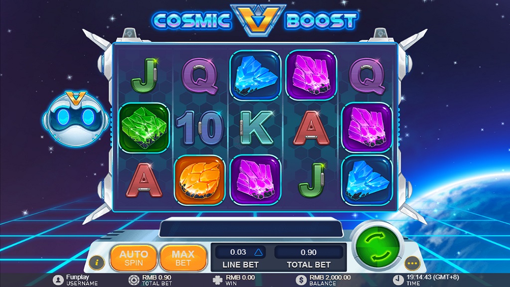 Screenshot of Cosmic Boost slot from GamePlay