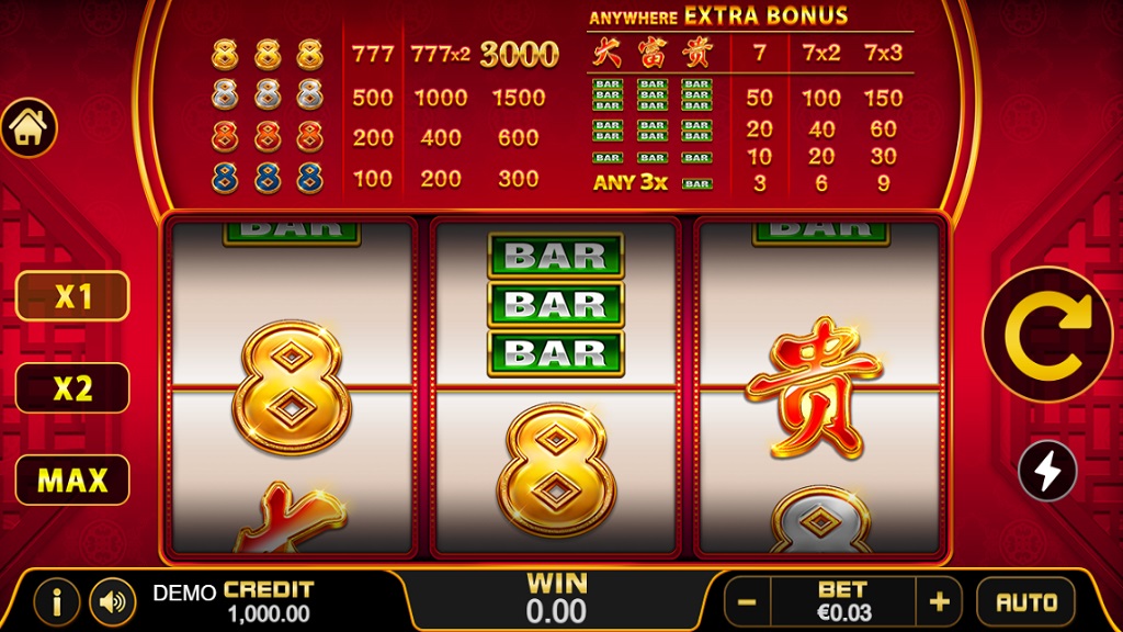 Screenshot of Da Fu Gui slot from Playstar