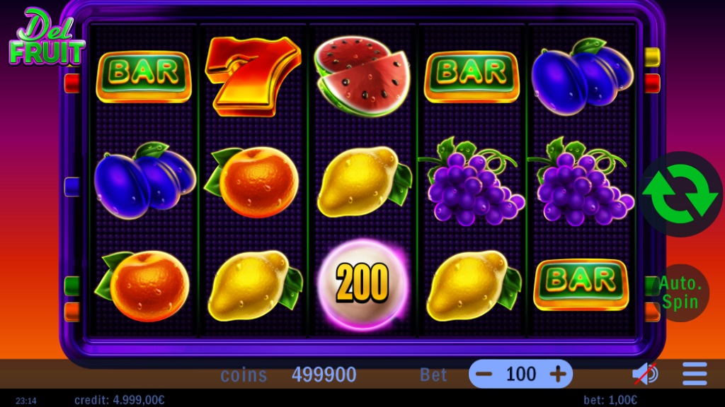 Screenshot of Del Fruit slot from Swintt