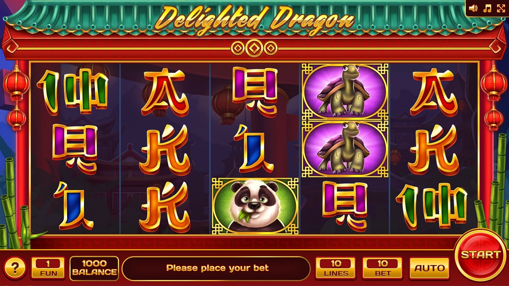Screenshot of Delighted Dragon slot from InBet