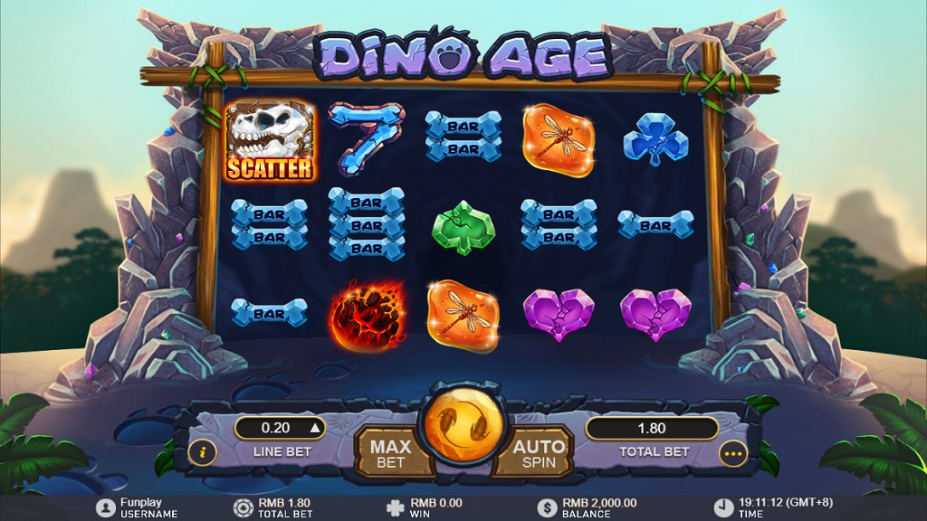 Screenshot of Dino Age slot from GamePlay