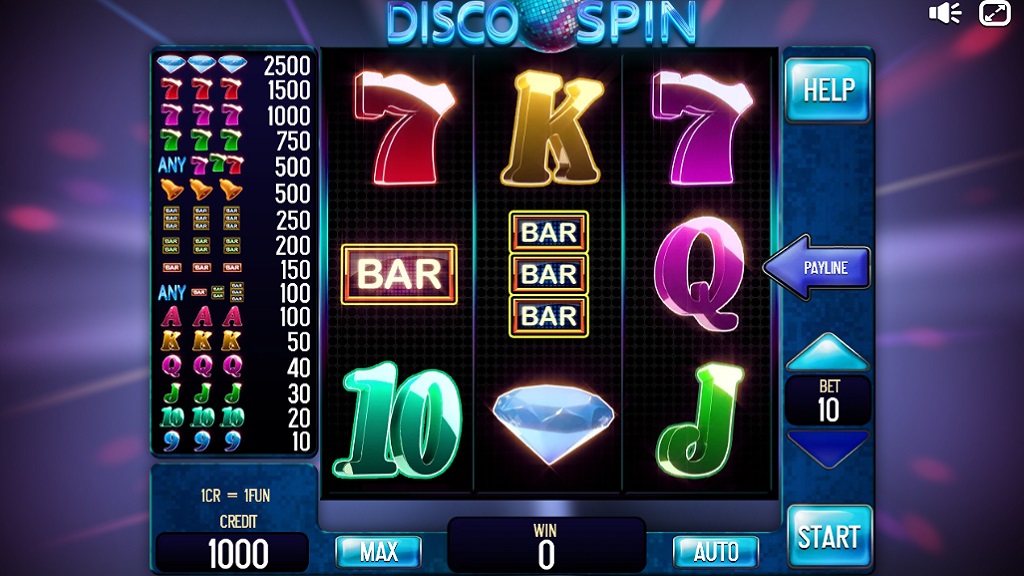 Screenshot of Disco Spin slot from InBet