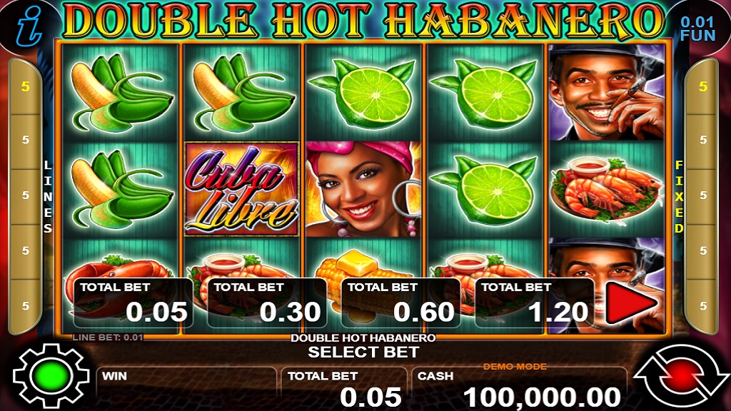 Screenshot of Double Hot Habanero slot from CT Interactive