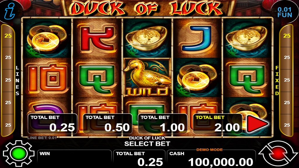 Screenshot of Duck Of Luck slot from CT Interactive