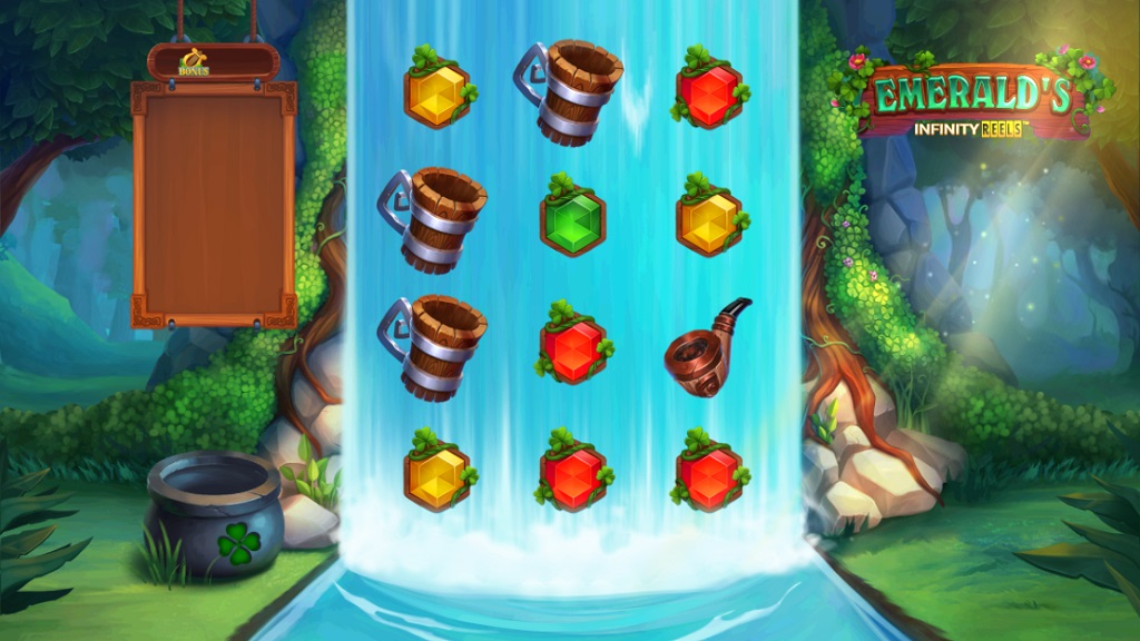 Screenshot of Emerald's Infinity Reels slot from Relax Gaming