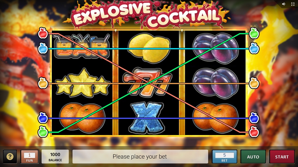 Screenshot of Explosive Cocktail slot from InBet