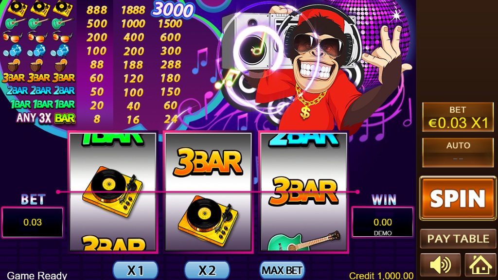 Screenshot of Fa Fa Monkey slot from Playstar