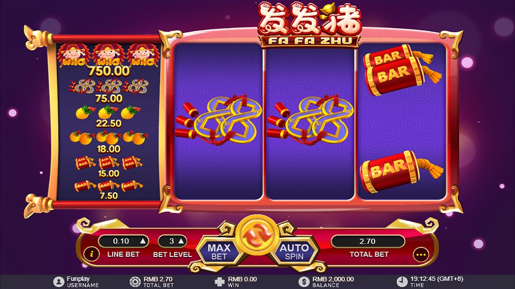 Screenshot of Fa Fa Zhu slot from GamePlay